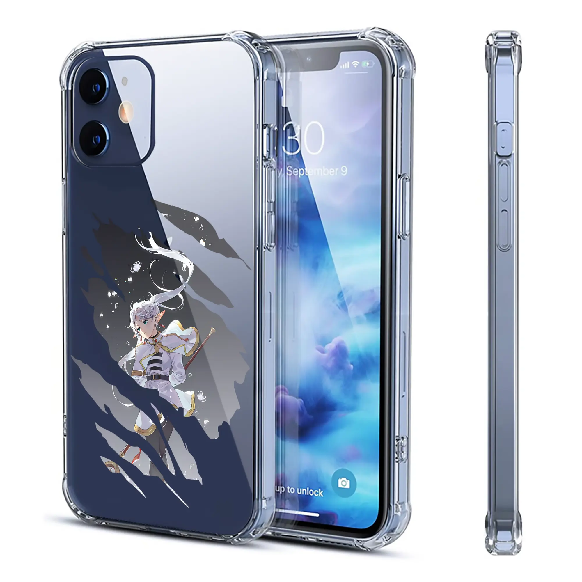 葬送のフリーレン（Frieren） グッズ,フリーレン（Frieren） - IPhone 12シリーズ対応 ・ 透明スマホケース ・ クリアソフトケース ・ TPU素材 ・ 耐衝撃 ・ 高密着 ・ 防汚 防指紋 ・ 簡単着脱